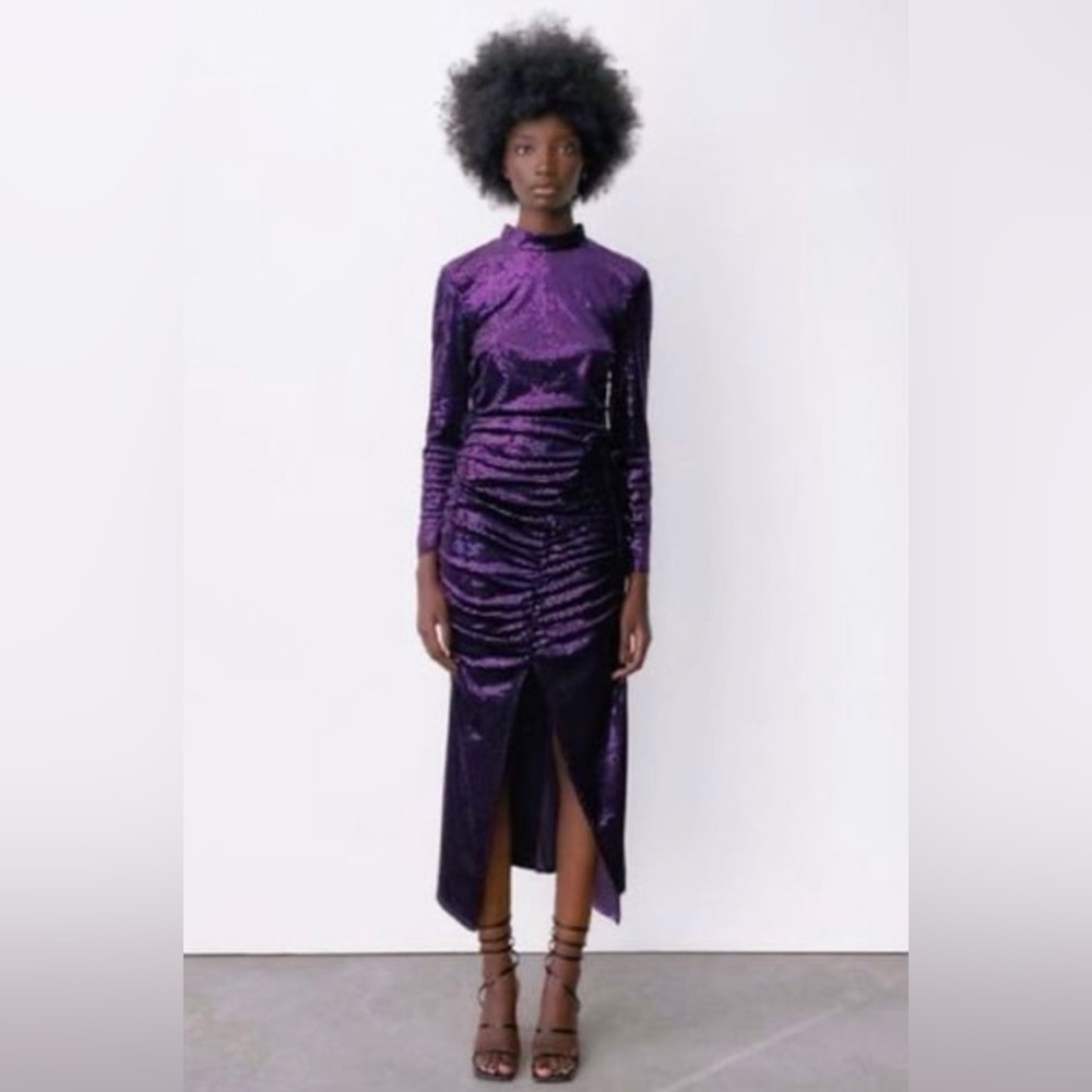 Zara Sparkly Purple Dress